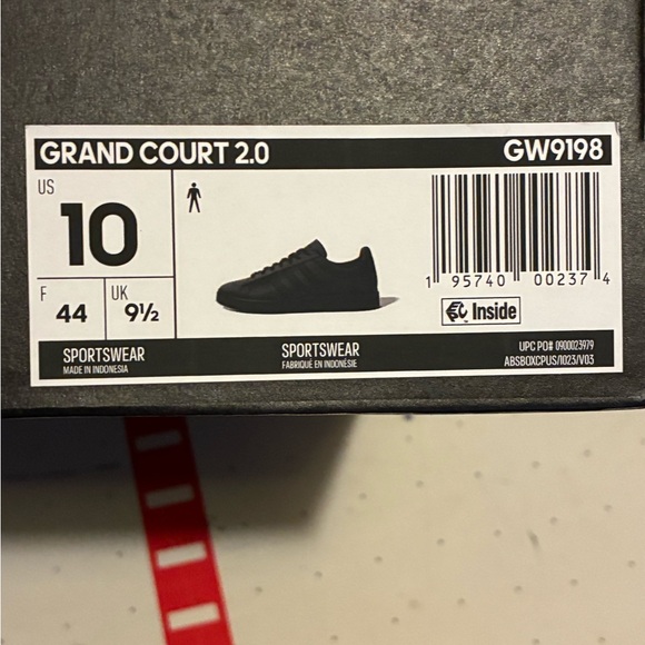Adidas Men’s Grand Court 2.0 Black Size 10 - Picture 8 of 8